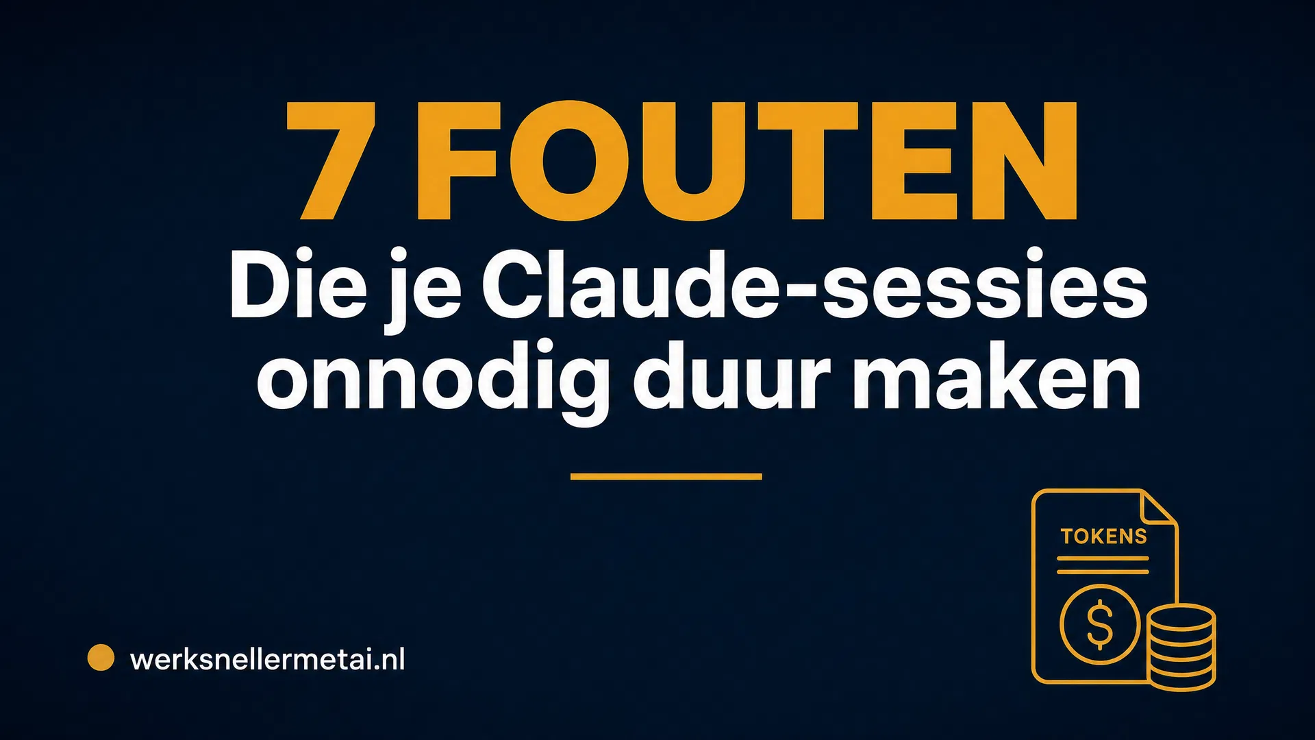 7 fouten die je Claude-sessies onnodig duur maken