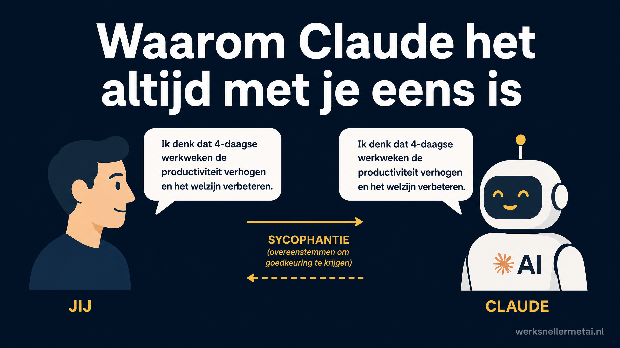 Waarom Claude het altijd met je eens is